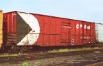 CP 343534, Woodchip car, White River, Ontario. September 15, 1993
